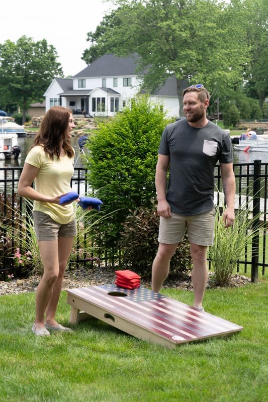 Miniatura 6 de Slick Woody's Professional-Grade Cornhole Boards - 4'x2' Solid Wood Regulation Woodgrain Bean Bag Toss Game with 8 Resin Filled Bags