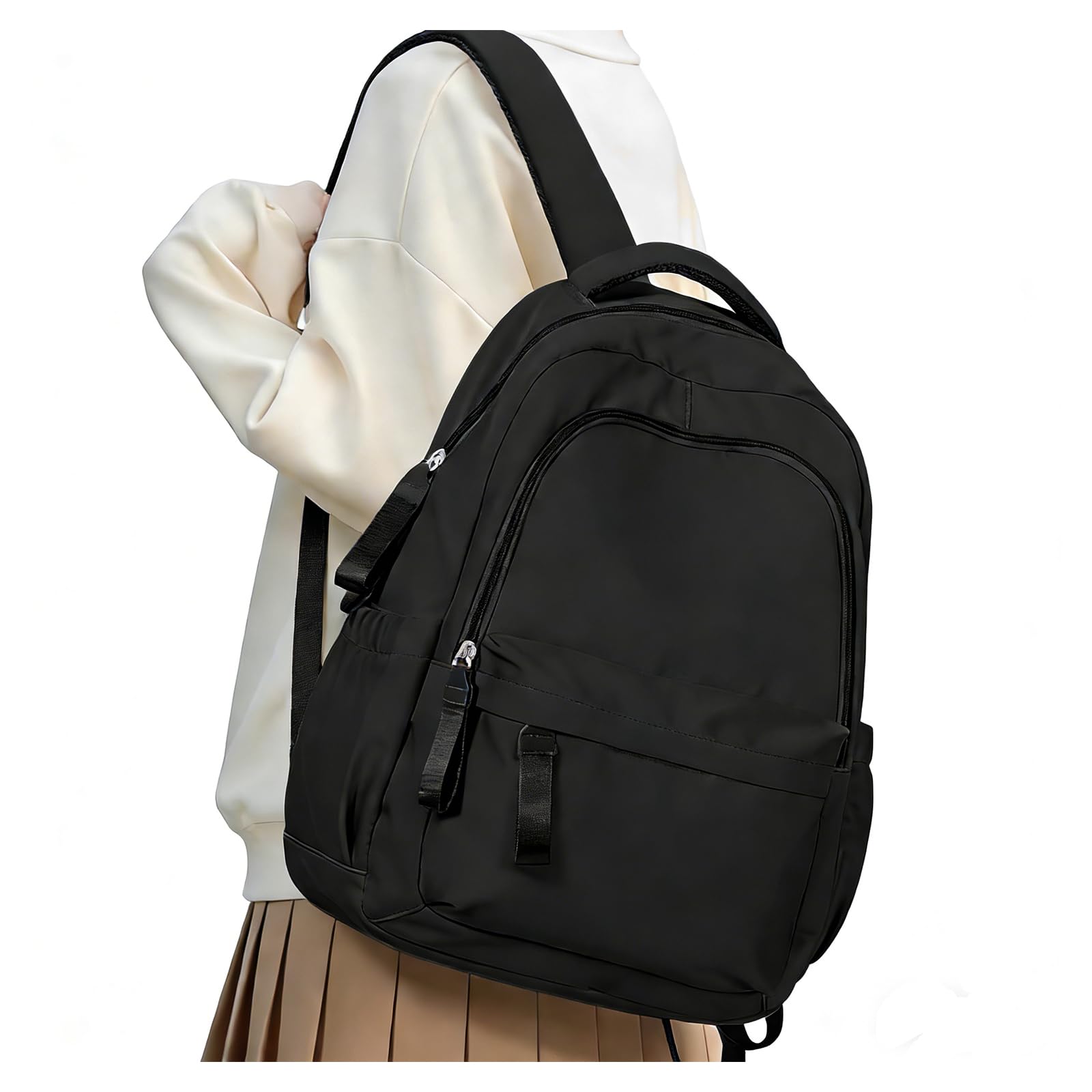 HYC00 Schulrucksack Damen College Rucksack Mädchen Teenager Schultasche,Casual Travel Daypack, Leichte Wasserdichter 14-Zoll Laptop Rucksack Damen Herren für Die Schule School Backpack Girls Aesthetic