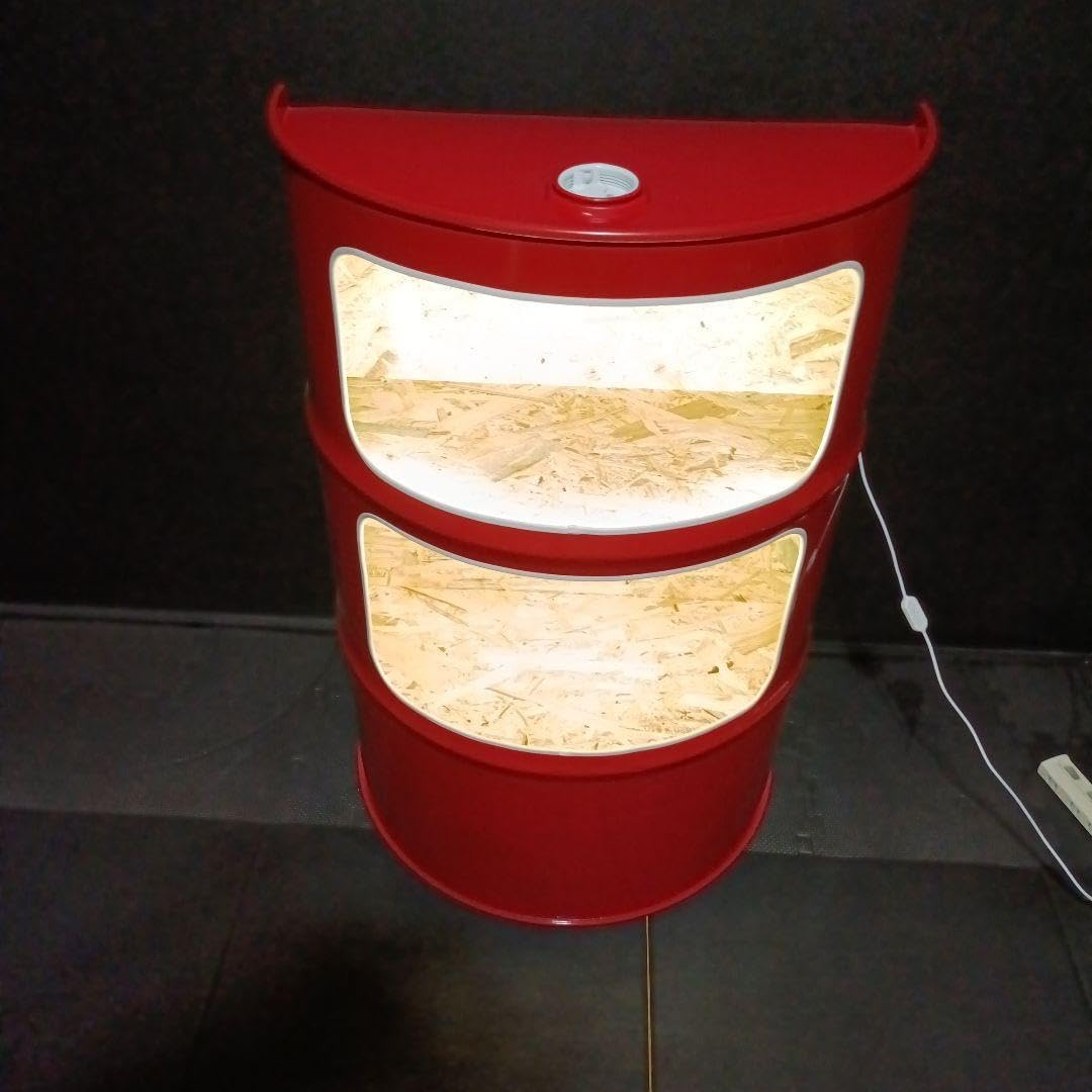 LEDドラム缶remake家具BOX LEDドラム缶remake家具BOX ドラム缶リメイクオープン2段ラック