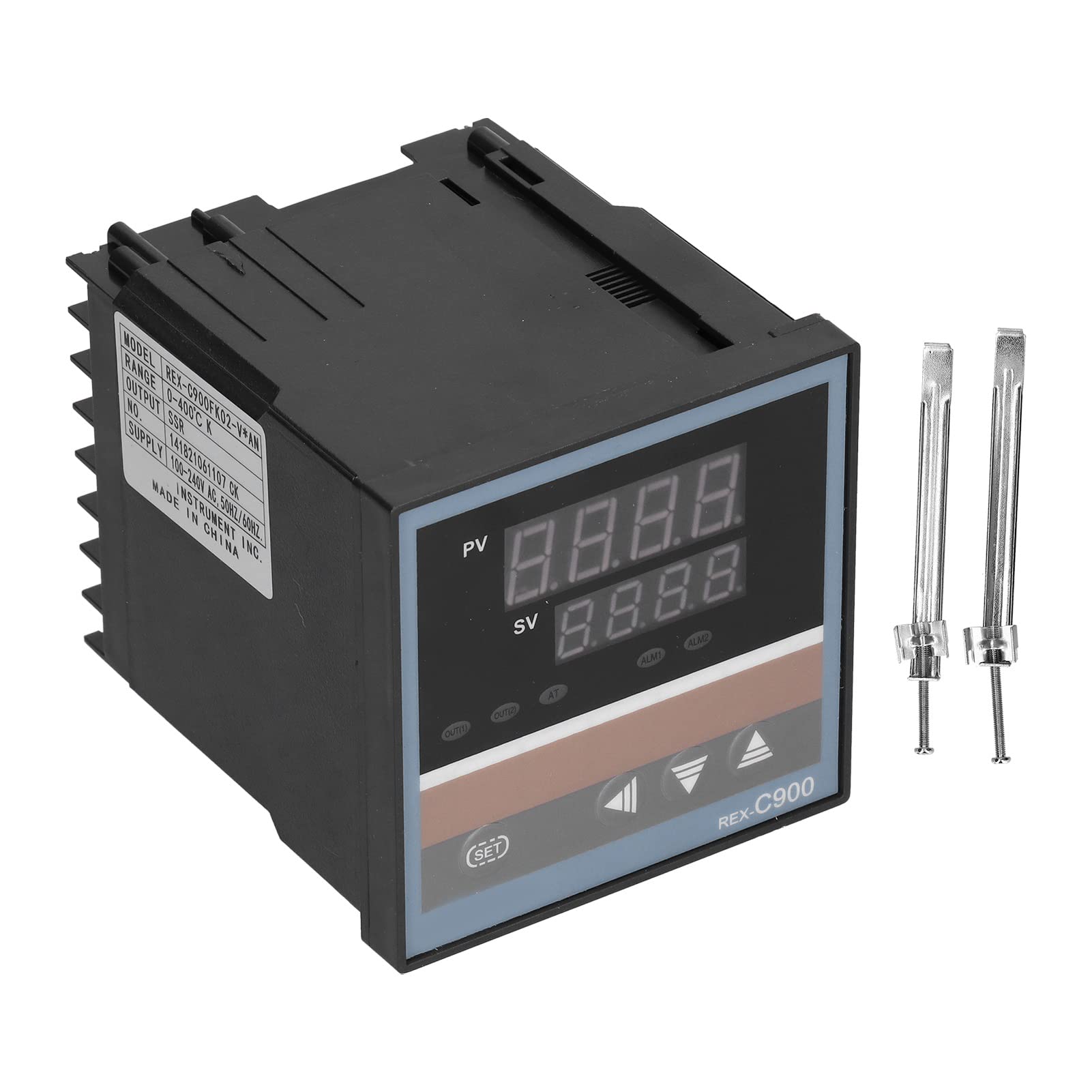 PID Temperature Thermostat Controllers, 96x96mm Panel, Power Supply, ABS Material - High Accuracy Chip, Dual Output Function, Industrial Temperature Control