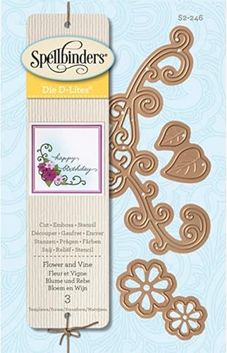 Miniatura 7 de Spellbinders Shapeabilities Die D-Lites, Sentiments 1, Marrón, 393639