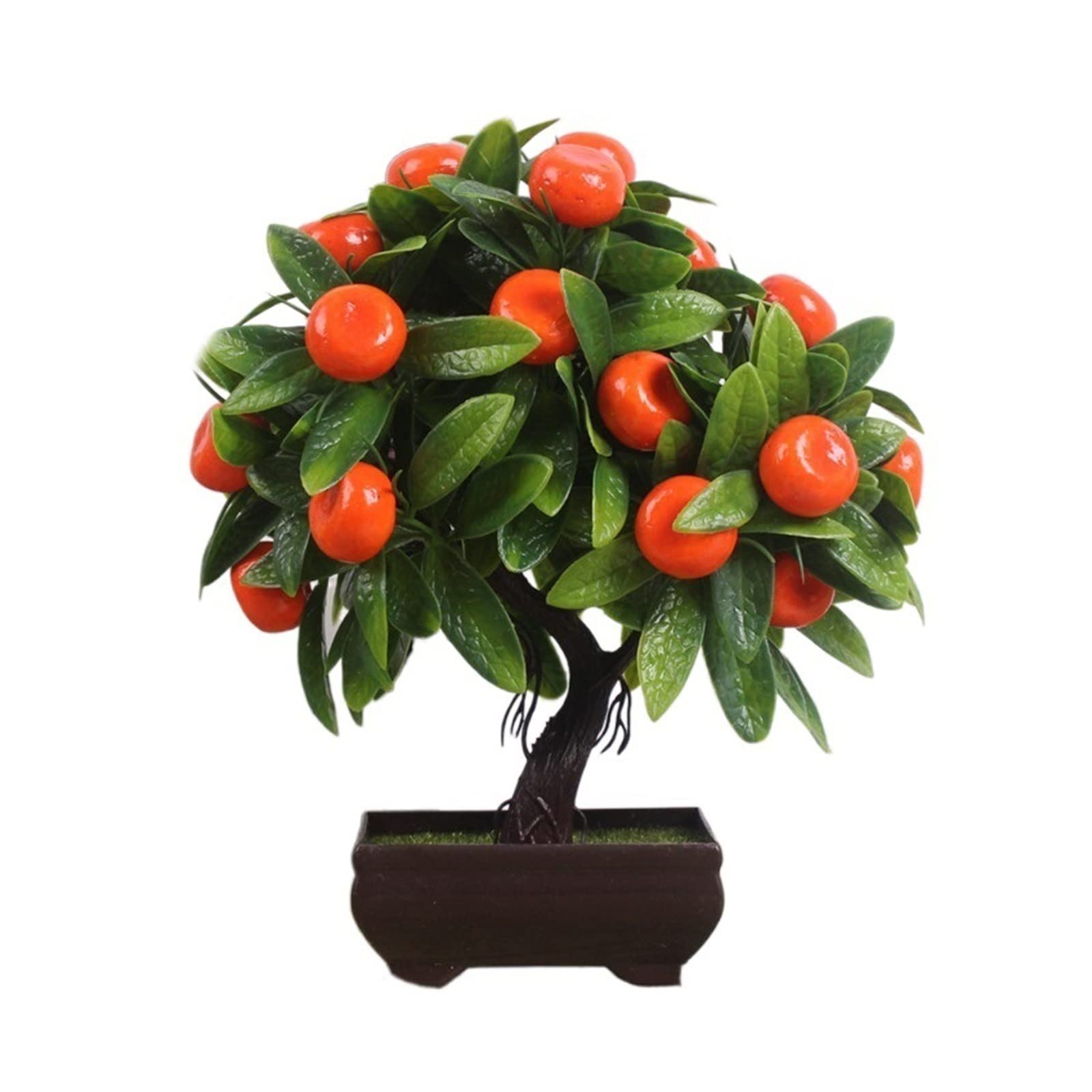 HCZKIUJY Artificial Plants Artificial Plants Bonsai Orange Peach Fruit Tree Potted for Home Living Room Decoration Flower Set Fake Plants Decor (C)