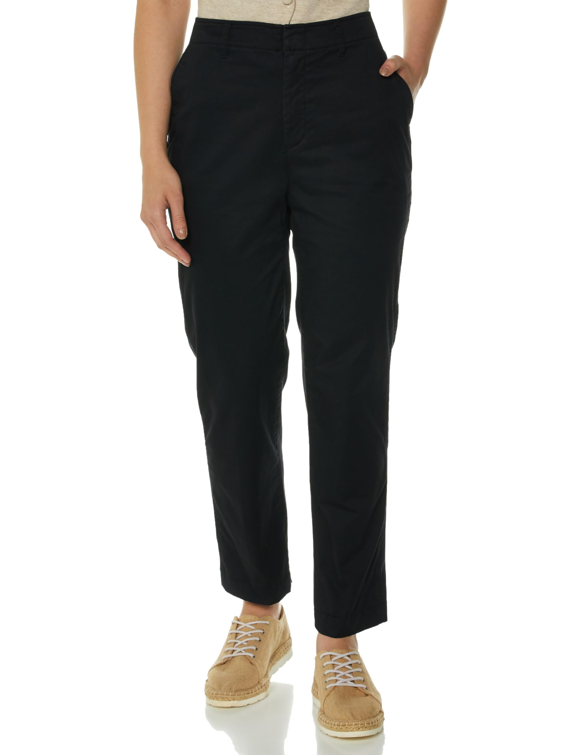 Flying Machine Women Solid Tapered Fit Full Length Trousers in neutral
