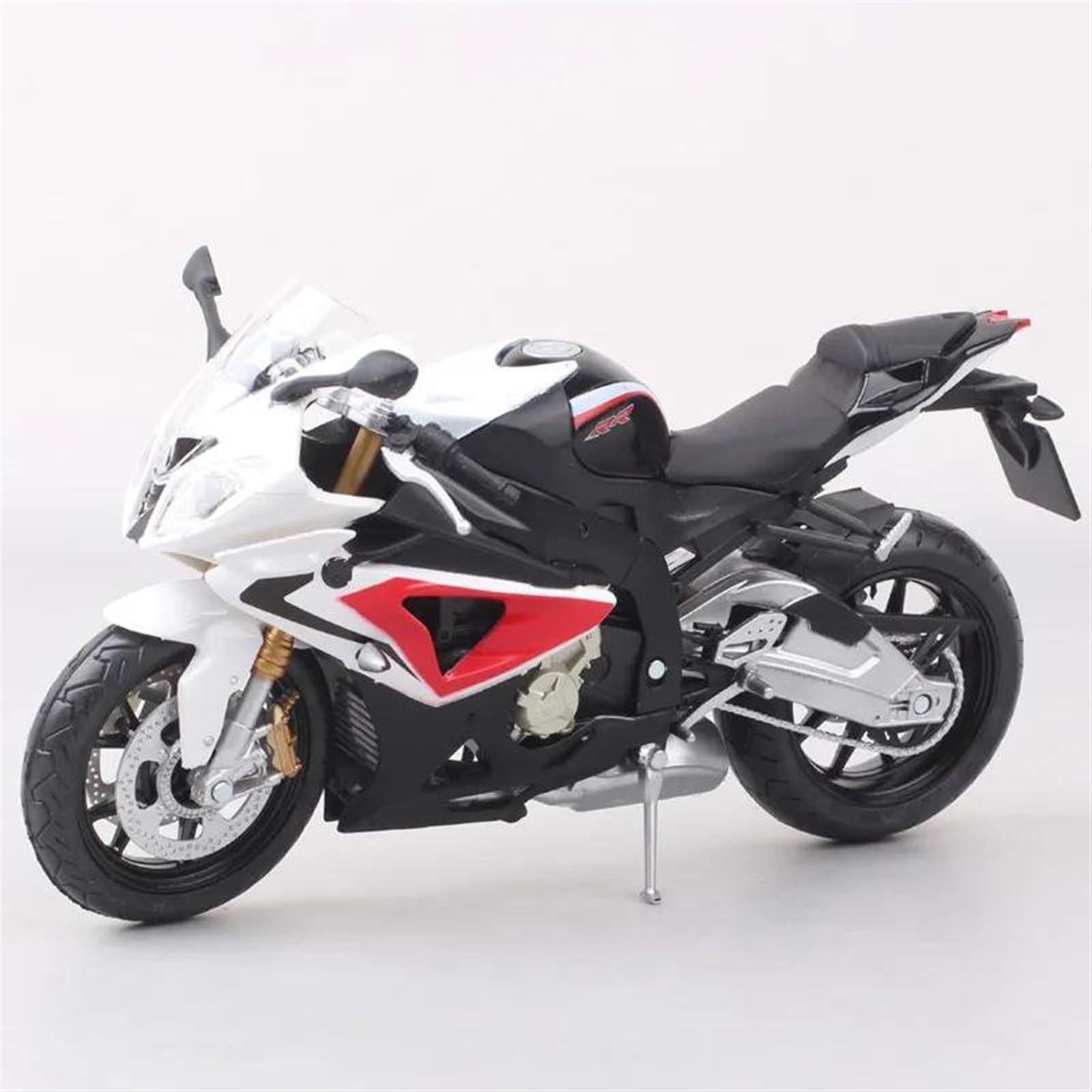 SEYXF Motorbike Toy Motorcycle Simulation Diecast Model Collection Gift 1:12 for BMW S 1000 RR S1000RR 2009(Black- Silver)