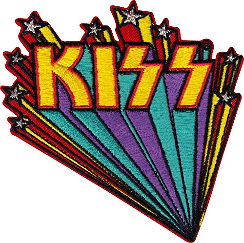 Image of Kiss - Retro Starburst Logo - Embroidered Iron On Patch