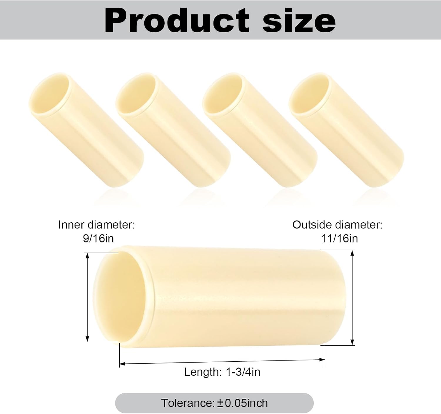 4pcs Nylon Trailer Leaf Spring Bushings, 722106 Bushings Replacement Kit Fits for 9/16