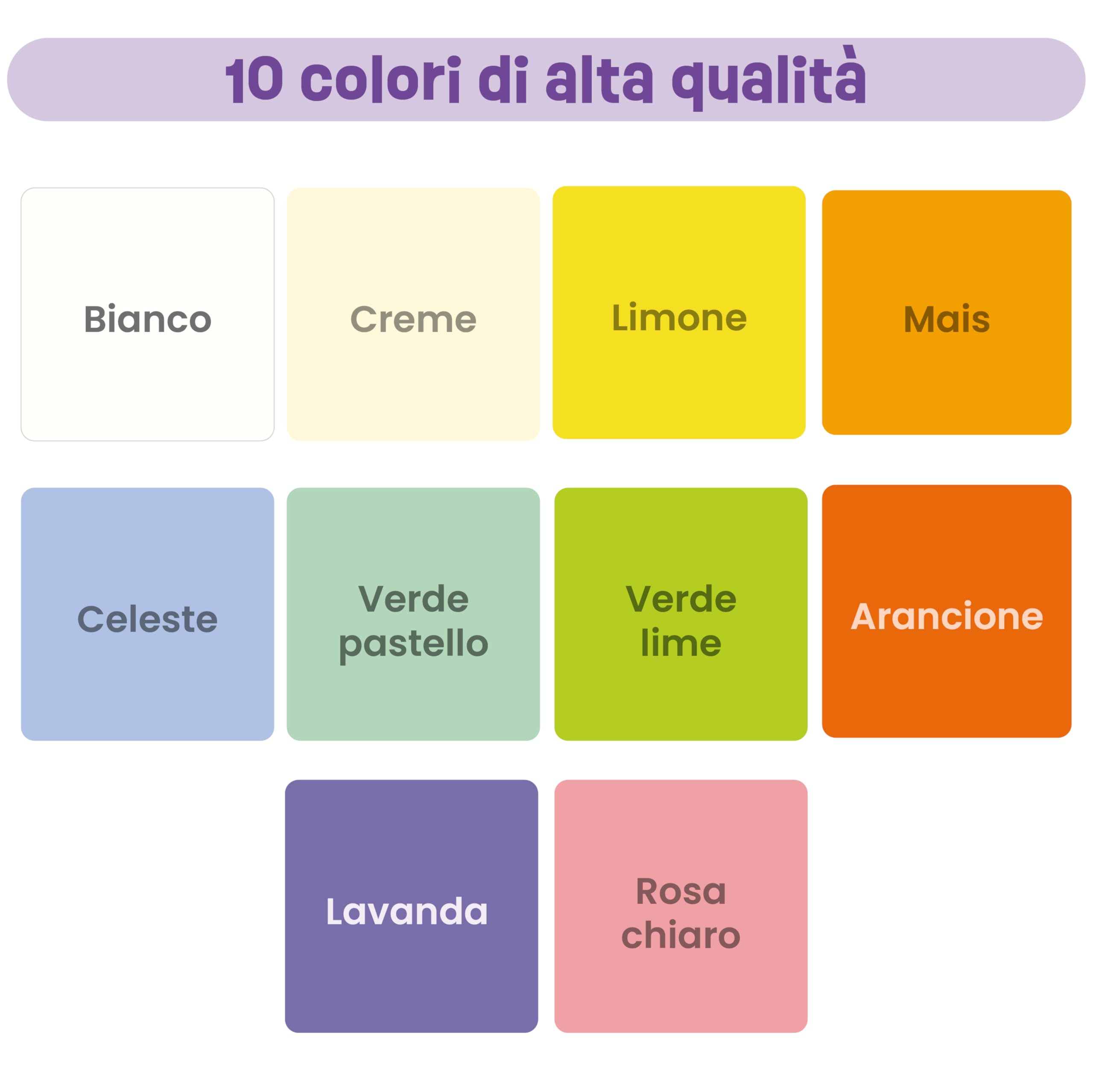 Cera (assortimento 10, pastello, piastre di cera