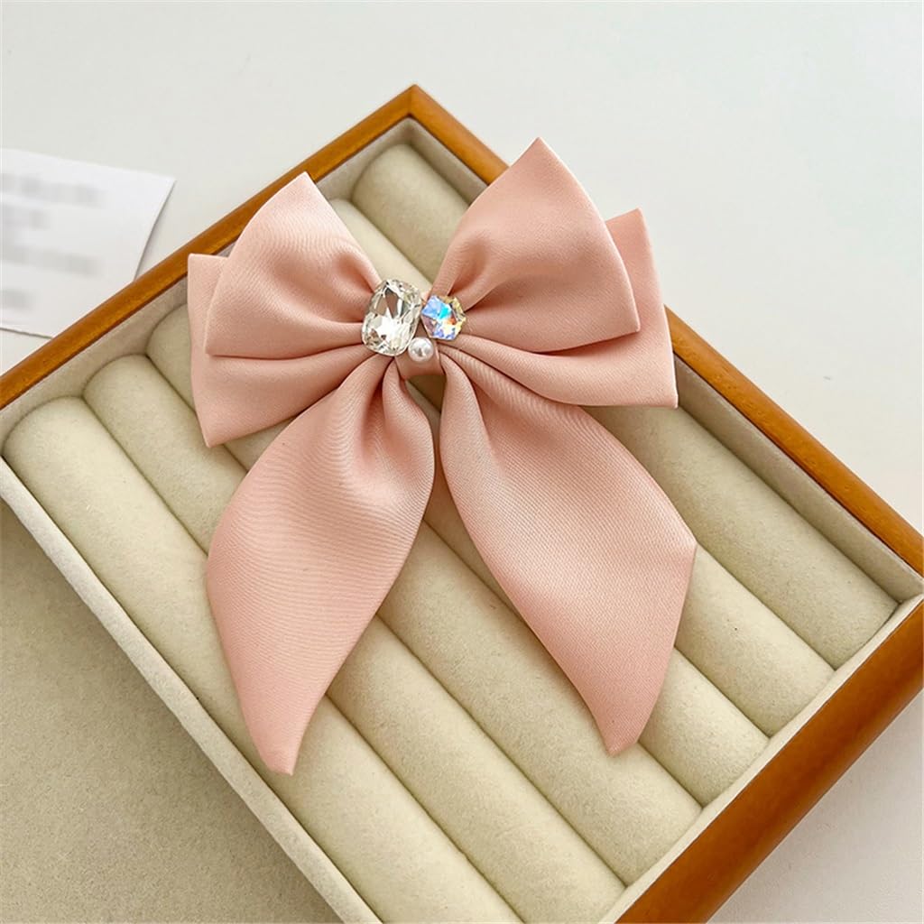 Sweet Lovely Fabric Hair Clip Edge Hairpin Temperament Hair Accessory for Women Daily Party Styling(Black)
