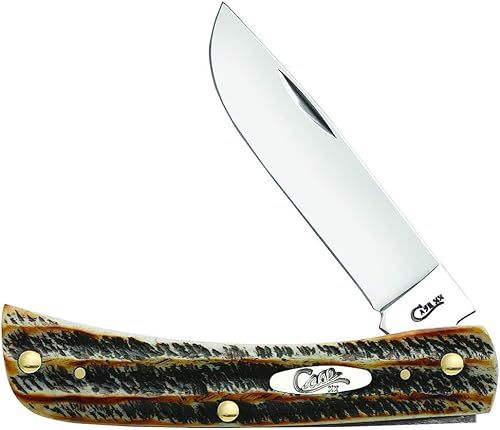 Cuchillo Case de bolsillo para agricultor, de cromo vanadio, mango amarillo