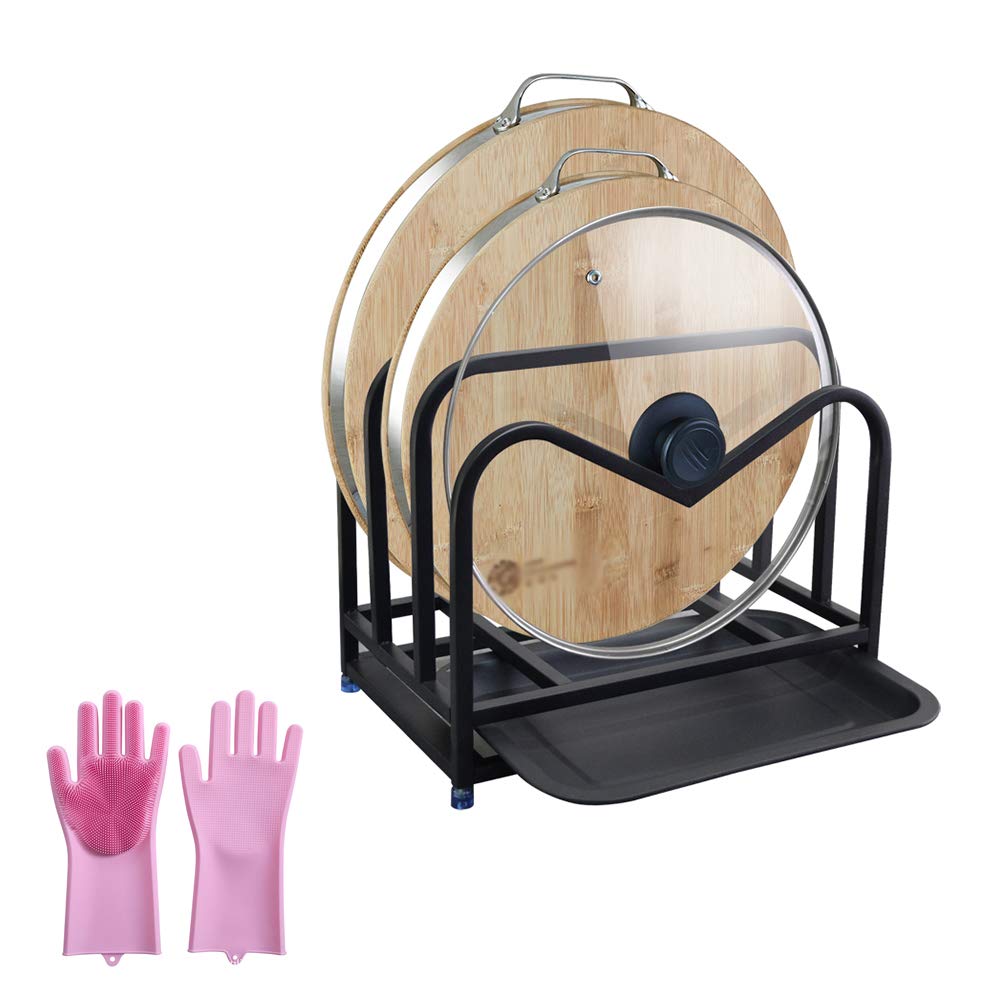 Rack pot en acier inoxydable et support de planche pour cuisine