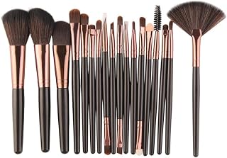 Makeup Brushes Professional Makeup Brush Set 18 Pcs Make Up Brushes Premium Synthetic Foundation Brush Mixing Face Powder Blush Designer Eye Cosmetics Make Up Brush Kit (Black)