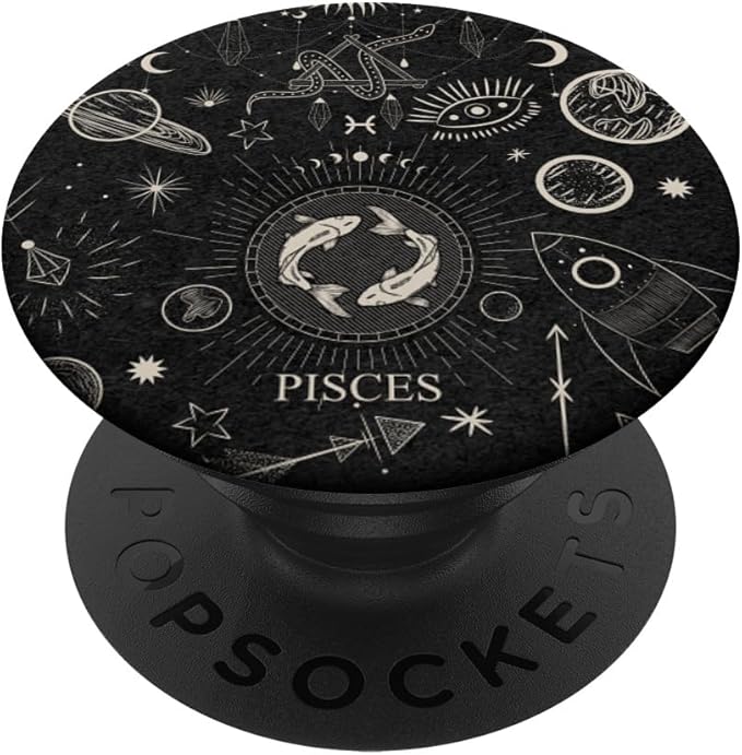 Galaxy Zodiac Sign Astrological Celestial Aesthetic Pisces PopSockets Adhesive PopGrip