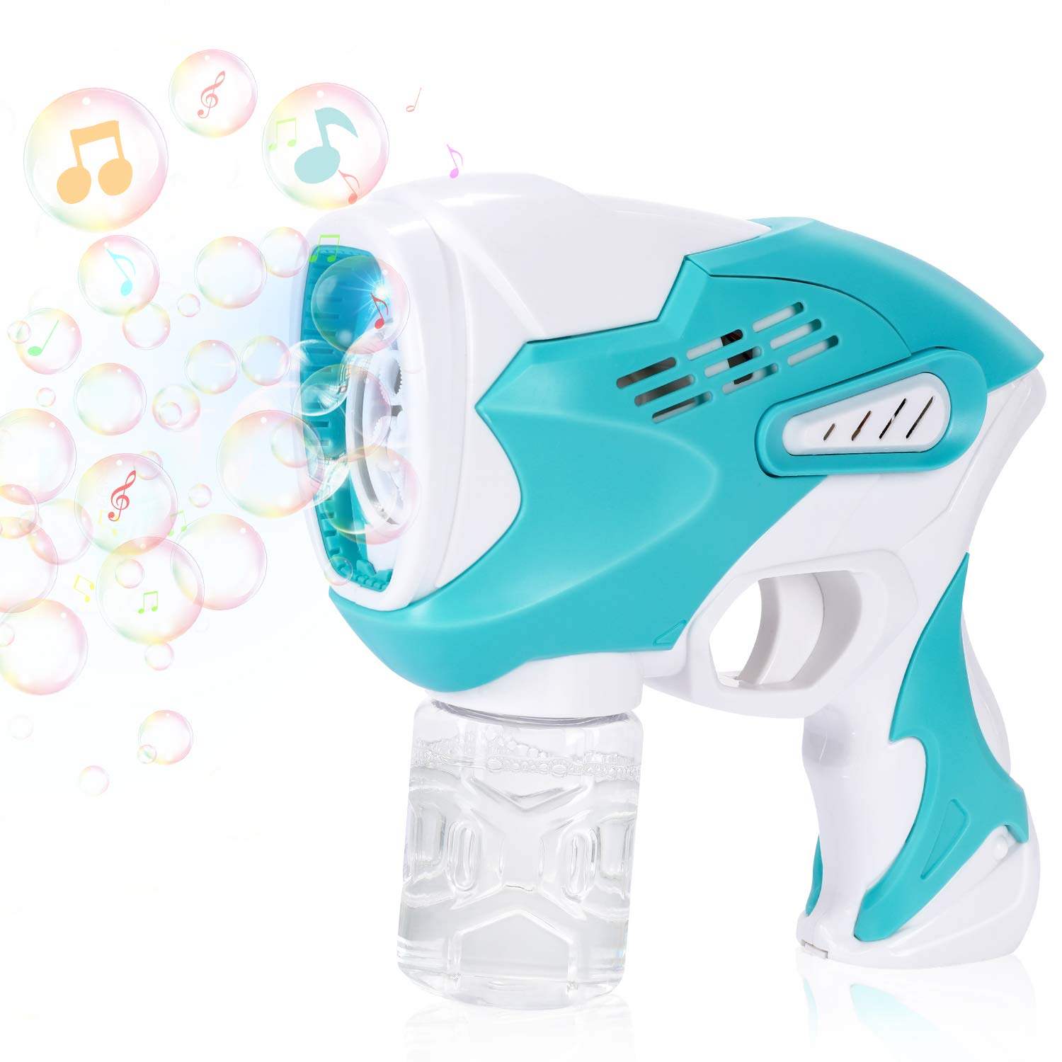 Gifort Bubble Guns for Kids，Bubble Blower 1500+ Bubbles Per Minute Easy Refill Bubble Blaster Bubble Machine Maker Toys for Boys, Girls, Party Favors, Easter, Birthday Gift, and Outdoor（Blue）