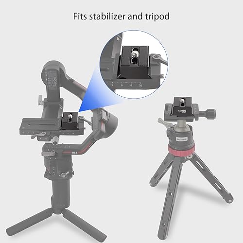 Miniatura 4 de LEFTFOTO Placa de liberación rápida para DJI RS2/RSC2/RS3/RS3-PRO/RS3 Mini Cimbal Stabilzer Accesorios