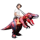 Inflatable Dinosaur Costume Adults Halloween Blow up Costumes for Men Women Riding T Rex Air Costume for Party Cosplay