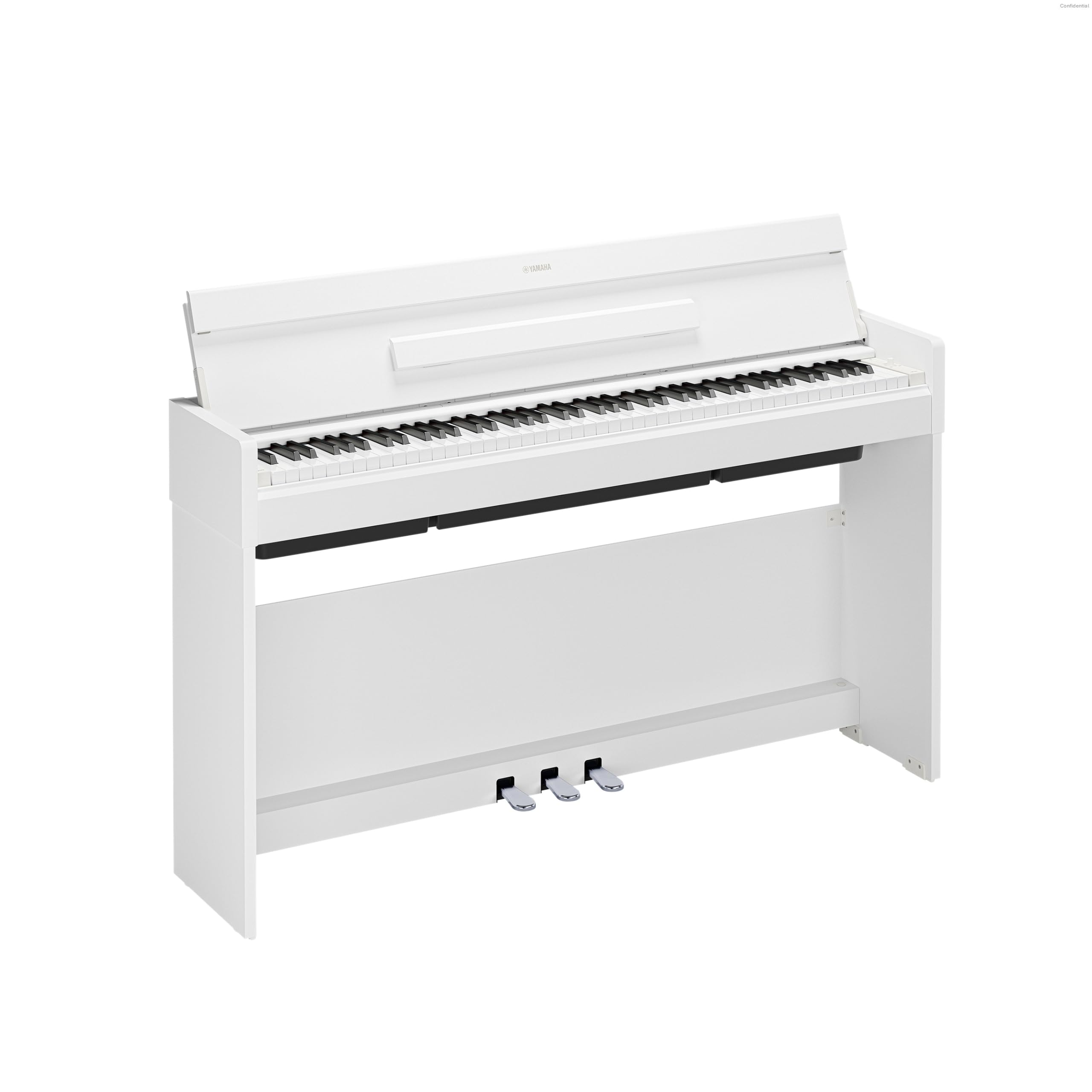 YAMAHA YDP-S36 Piano Digital – 88 Teclas Contrapesadas GHS, Sonido CFX Concert Grand, Diseño Slim, Bluetooth, 3 Pedales, Ideal para Casa y Principiantes – Blanco