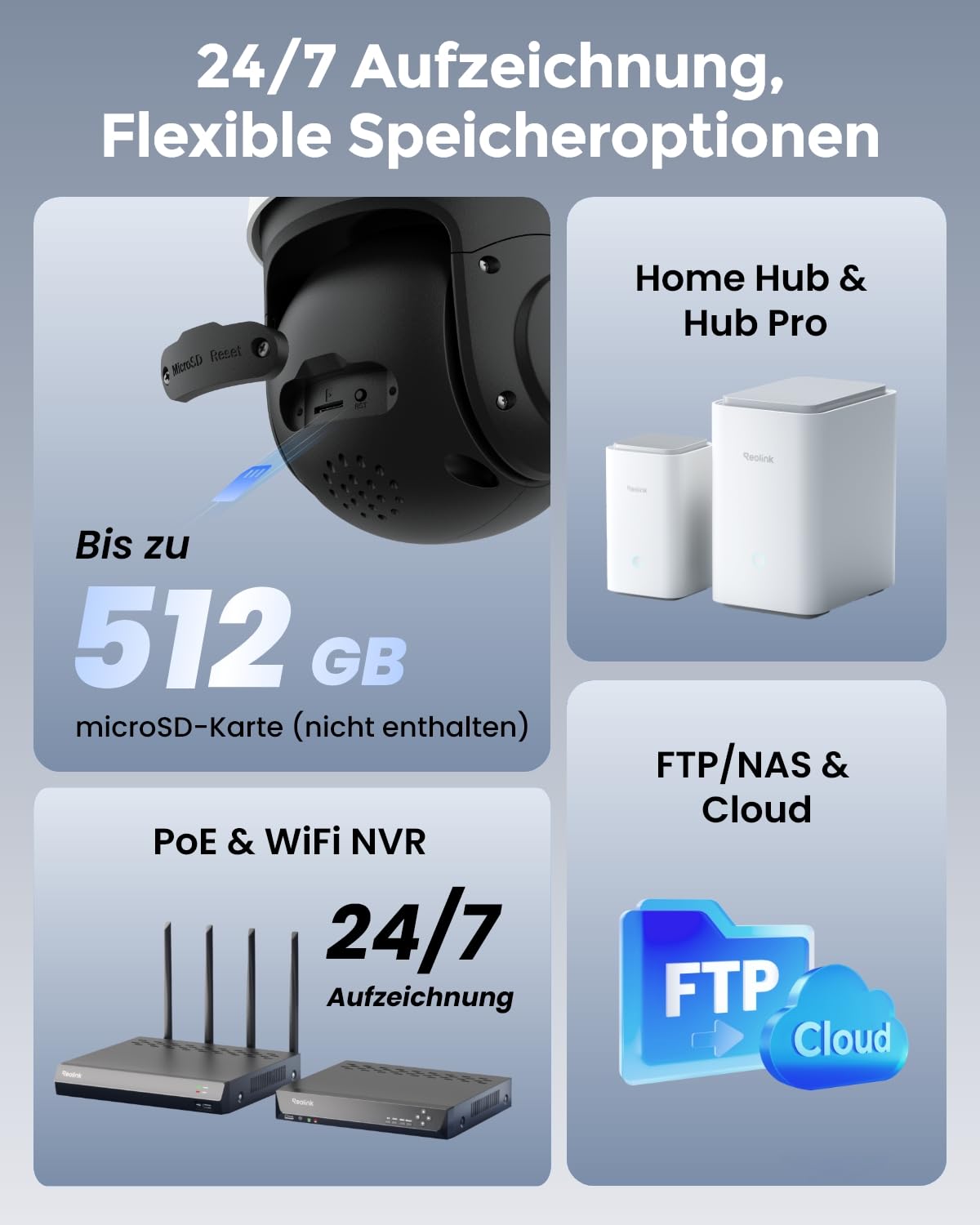 Reolink 4K Überwachungskamera Aussen, 5X Optischem Zoom, Auto-Tracking | Wi-Fi 6 Kamera Outdoor, 2,4/5GHz WLAN, 360° Ansicht, 60m Vollfarb-Nachtsicht, 2-Wege-Audio und AI-Erkennung, RLC-823S1W