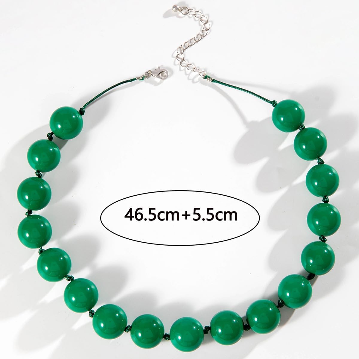 Chunky Beaded Necklace for Women Big Beads Large Chunky Beaded Necklace Vintage Boho Jewelry - Image 6