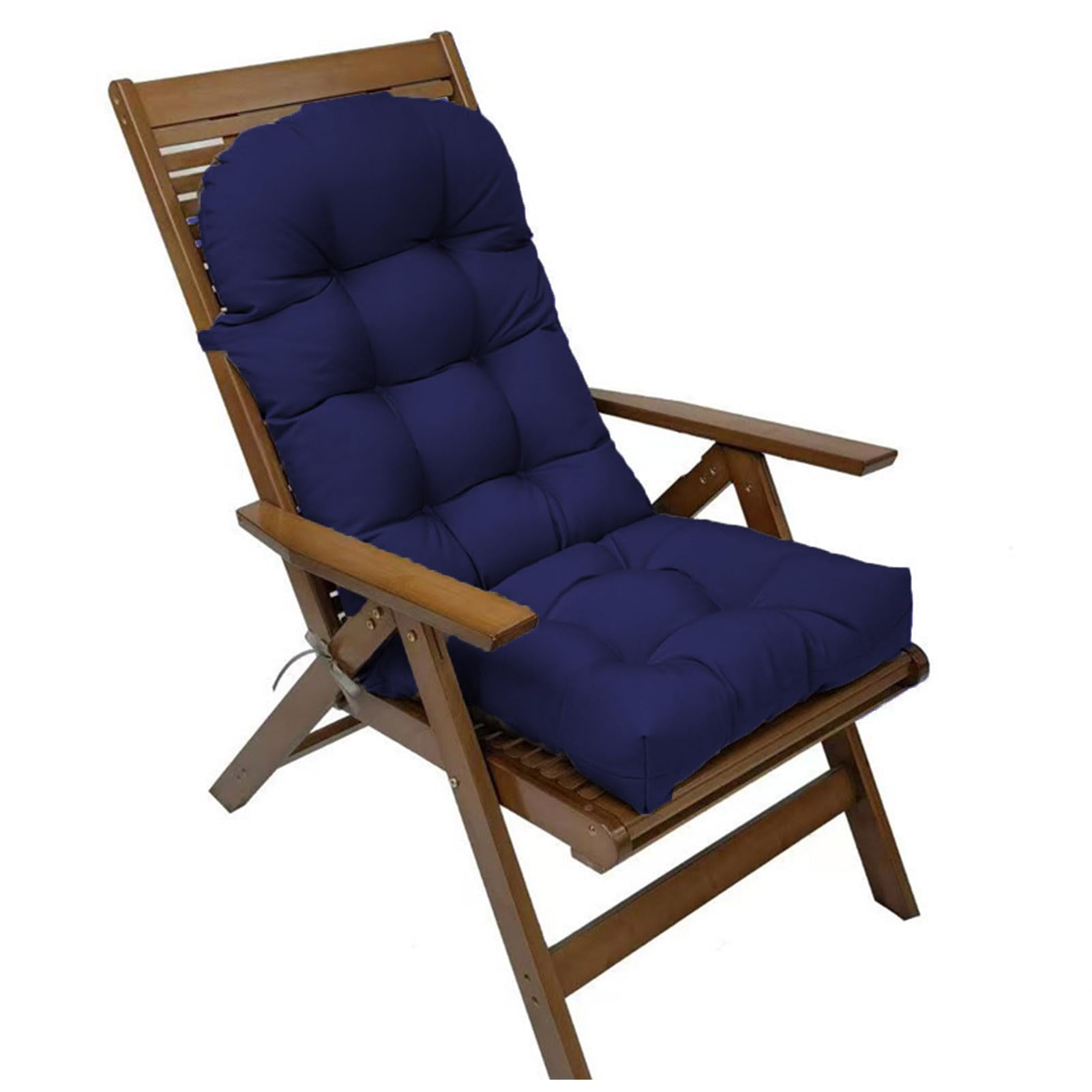Coussin Adirondack imperméable bleu marine 110x50 cm pour chaise de jardin