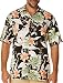 Cubavera Men's Short Sleeve Allover Tropical Print Woven Shirt