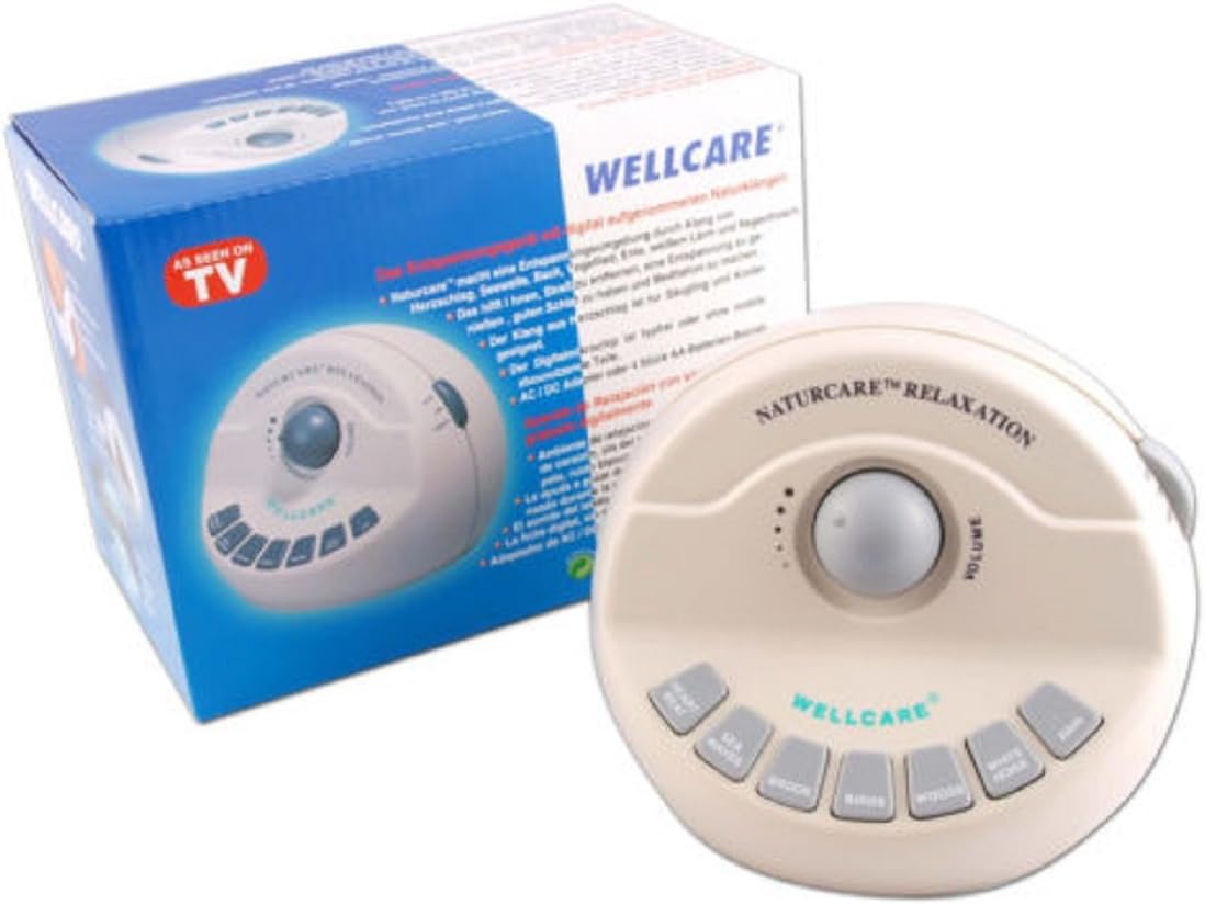 Sound relaxation machine by wellcare - naturcare white noise tinnitus sleep aid