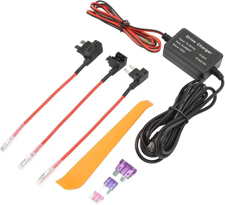 Dash Cam Hardwire Kit, Hardwire Kit Dash Cam Hardwire Kit with High Performance MINI USB for GPS Navigator