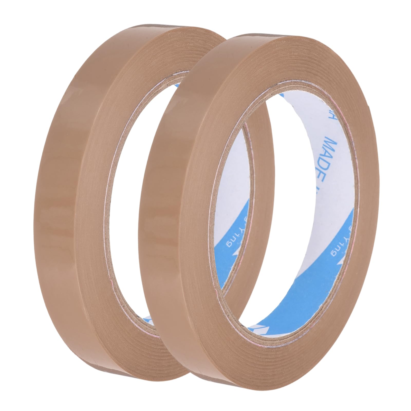 PATIKIL Bag Sealing Tape, (15mm x 90m/98 Yard, Coffee) (2 Pcs), Poly Plastic Bag Sealer Tape, Suit for - Wrapping/Packaging/Vegetables Meat Storage/Shop