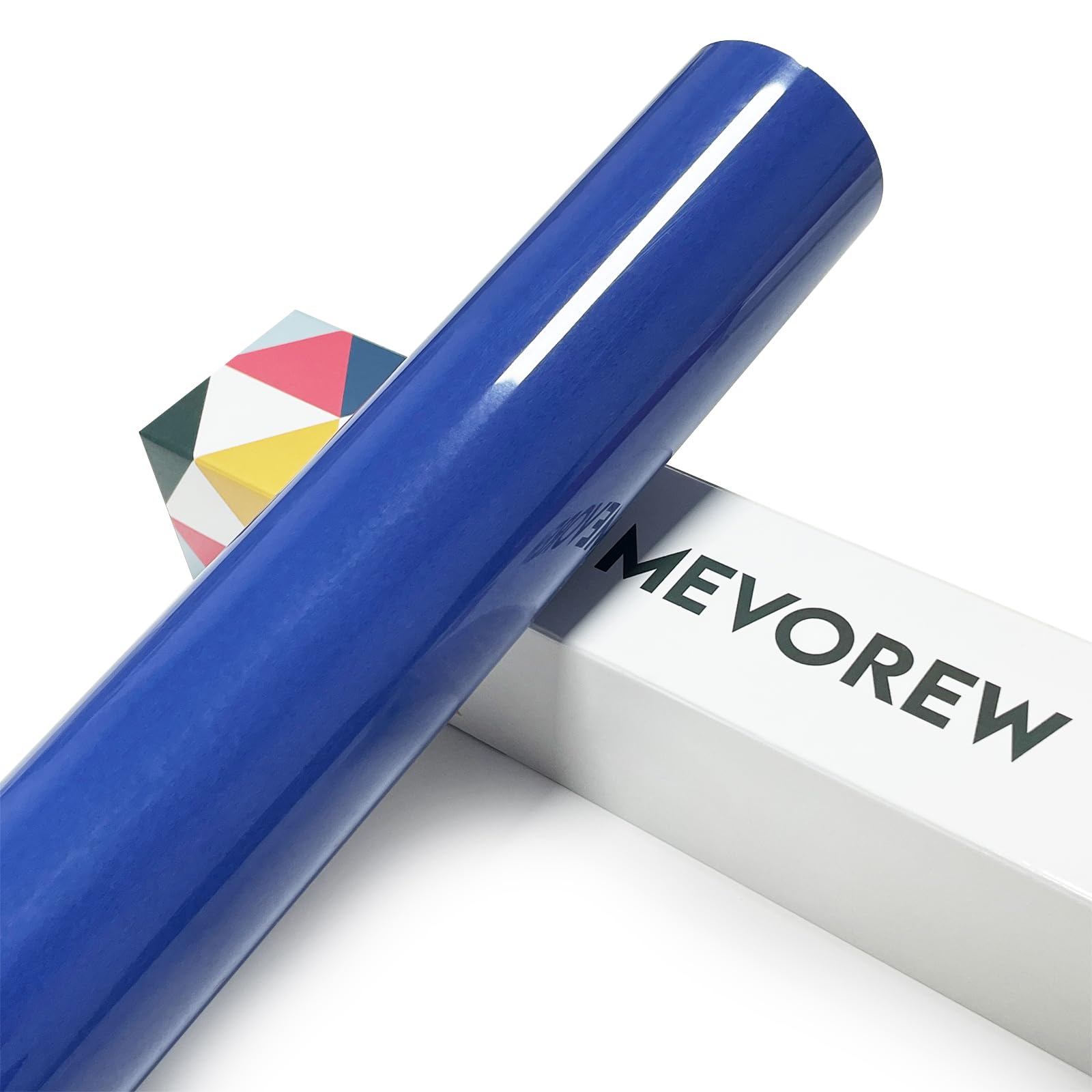 MEVOREW Blue Flocked HTV Heat Transfer Vinyl 12" x 6Ft Flock HTV Vinyl Roll for T-Shirts, Flocked Iron on Vinyl for Cricut & Heat Press Machine- Easy