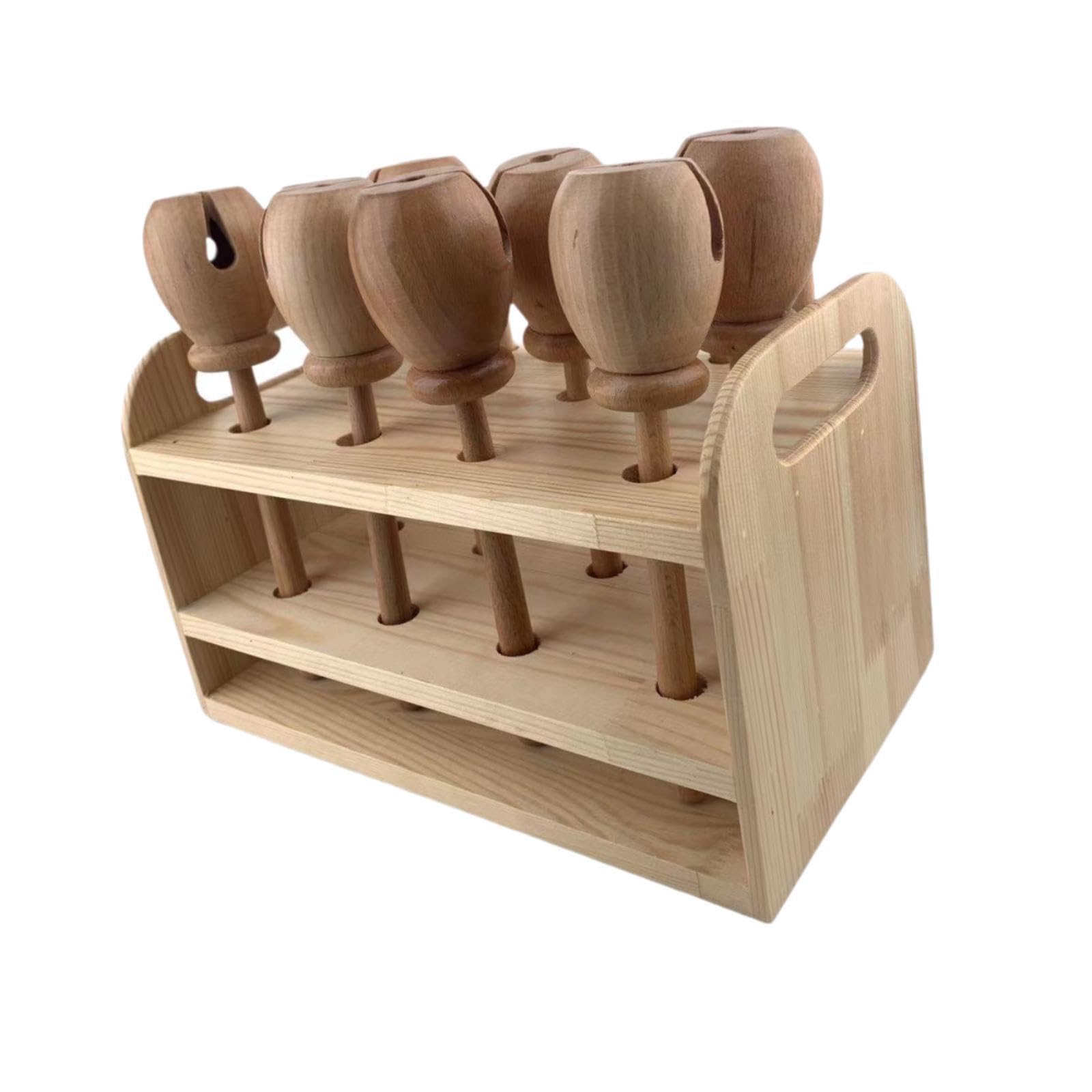 Generic 8X Maracas de Madera pintadas a Mano Instrumento Musical Maracas de Arena para Fiesta KTV