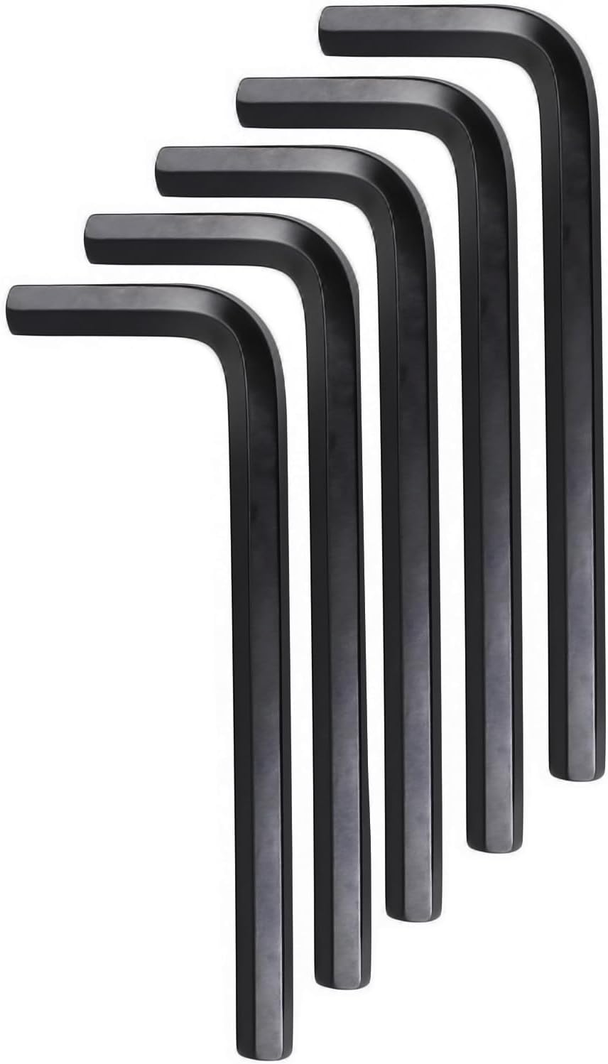 5PC Metric Allen Key Set, 7mm Small Alan Hex Key L-Shape Hexagon Wrenches Chrome Vanadium Steel Repairing Tool for Home Maintenance DIY