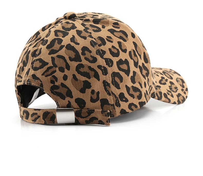 Image of Baseball Hat with Leopard Pattern for Women Adjustable Dad Hat Unconstructed Plain Cap Outdoor Peaked Cap (US, Alpha, One Size, Deep 1)