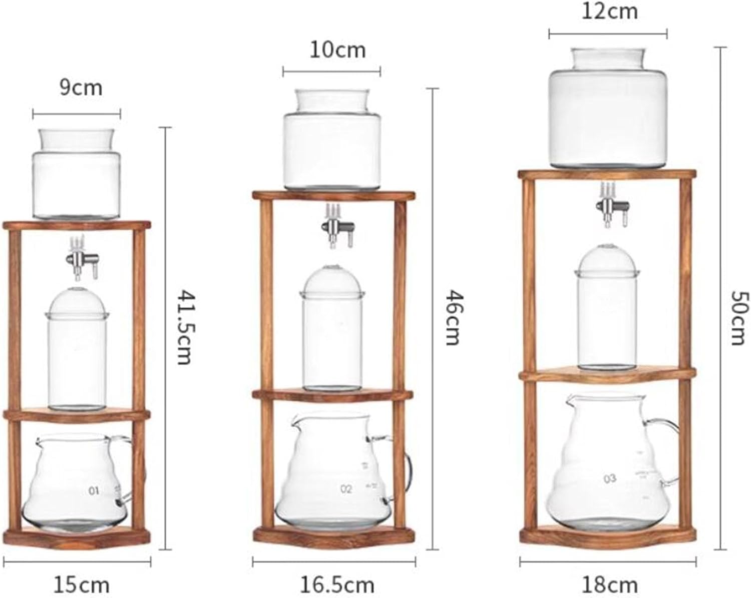 Cold Brew Drip Tower Portable Iced Coffee Maker Tower Drip Ice Drip Filter Handmade Removable Water Flow Adjustable，Portable Cold Brew Drip Tower - Adjustable Iced Coffee Maker for Home & of