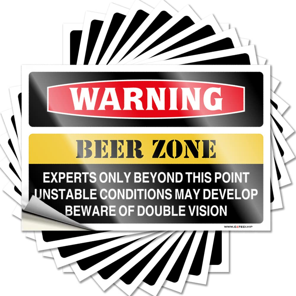 Saying Girls Vinyl Sticker | Warning Beer Zone Funky for Beer Use(12X18CM)