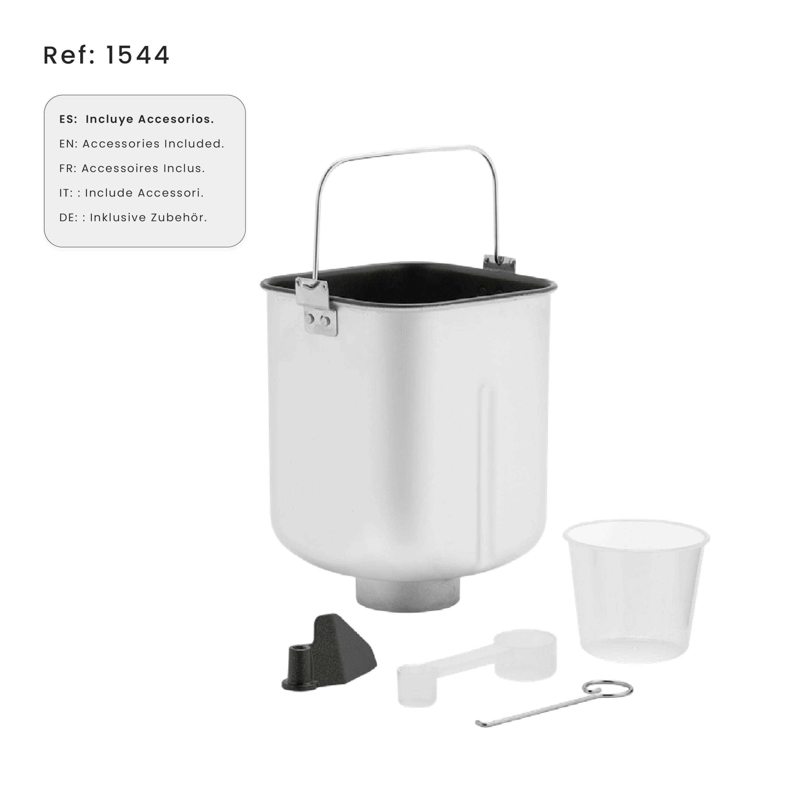 JOCCA Machine à Pain 19 Programmes 500W 600g Cuve Antiadhésive Minuterie 15h