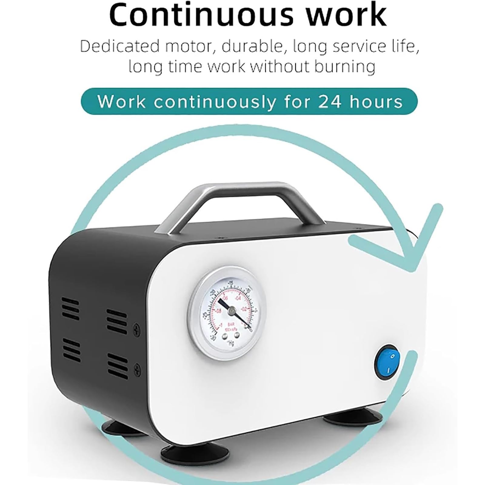 Mini-Laborvakuumpumpe, Ölfreie Membran-Laborvakuumpumpe, 0,075–0,085 MPa Und 10 L/15 L/30 L Pro Minute, Sicherheitsschutz Und Geräuscharmer Betrieb Für Filtrationsarbeiten Im Labor