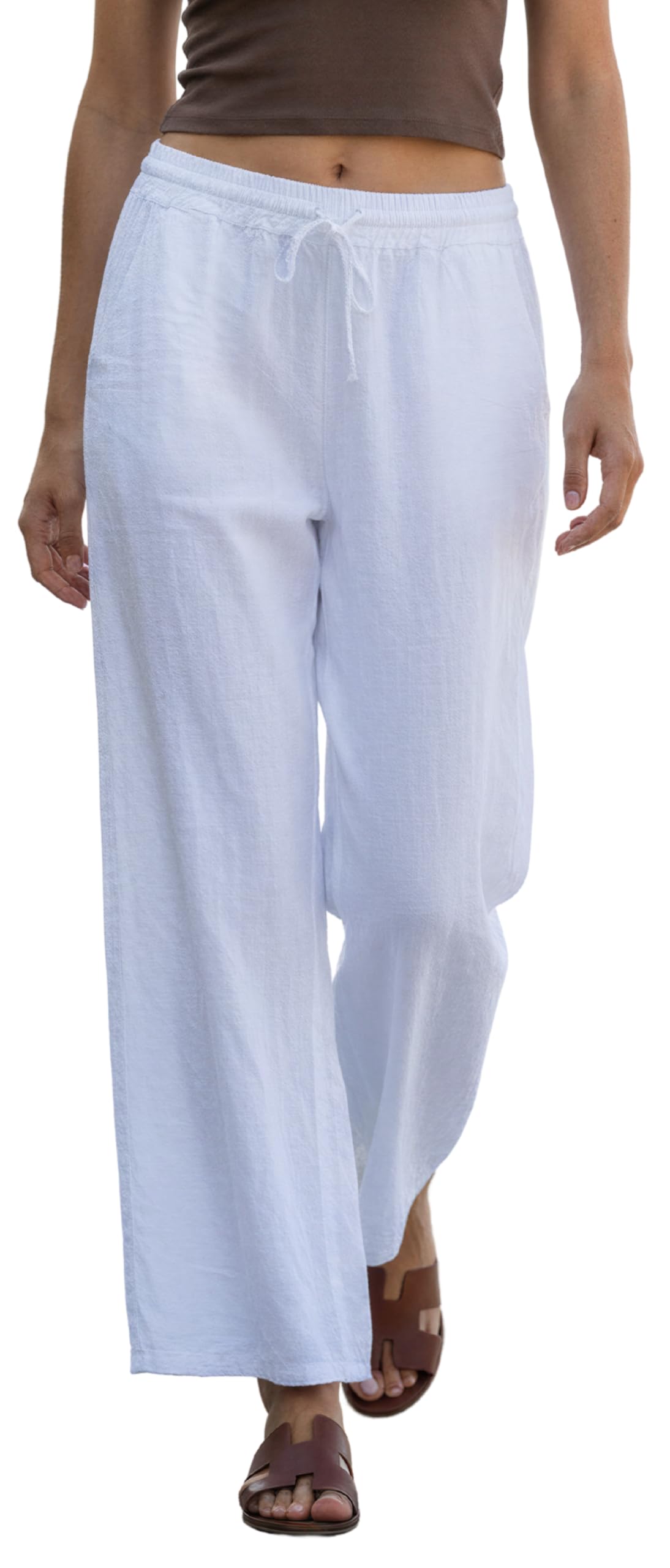 Women's 100% Linen Pants Made in Italy