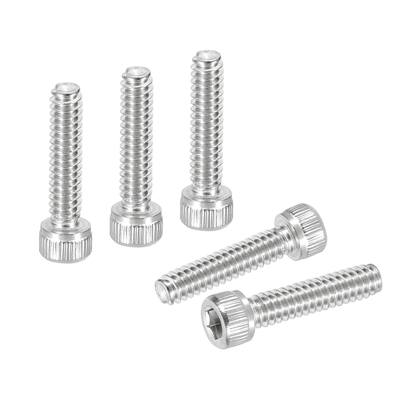 PATIKIL #4-40 x 1/2" Socket Head Cap Screws Bolts, 50Pcs 304 Stainless Steel Hex Head Metric Screws for Door Road Bicycle Mountain Bike Auto Ship Communication Equipment, Silver