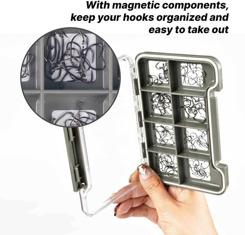 400Pcs Fly Tying Hooks Assortment, Barbless Fishing Hook Trout, Dry Fly Fishing Hooks 12#14#16#18# with Box