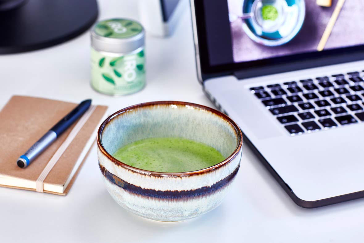 Té Verde Matcha Biológico japonés en polvo IRO, Premium Ceremonial Grade bio 30 g, 100 % orgánico, 100 % natural, 100 % japonés, Matcha excellence, 1 lata de 30 g = 30 boles de té Matcha