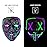 Poptrend Halloween Mask LED Light up Mask Scary mask for Festival Cosplay Halloween Costume Masquerade Parties,Carnival,Gift (Green+Purple)