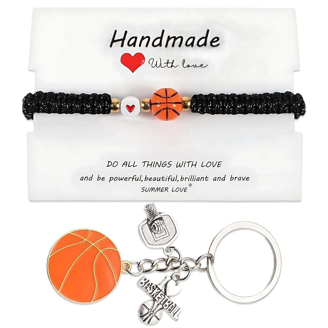 Bracciale Regolabile per Ragazzi Appassionati di Basket, 1 Pezzo, dell'Amicizia, Bambino e Ragazzo, Regalo per Giovani, Accessori Sportivi per Bambini