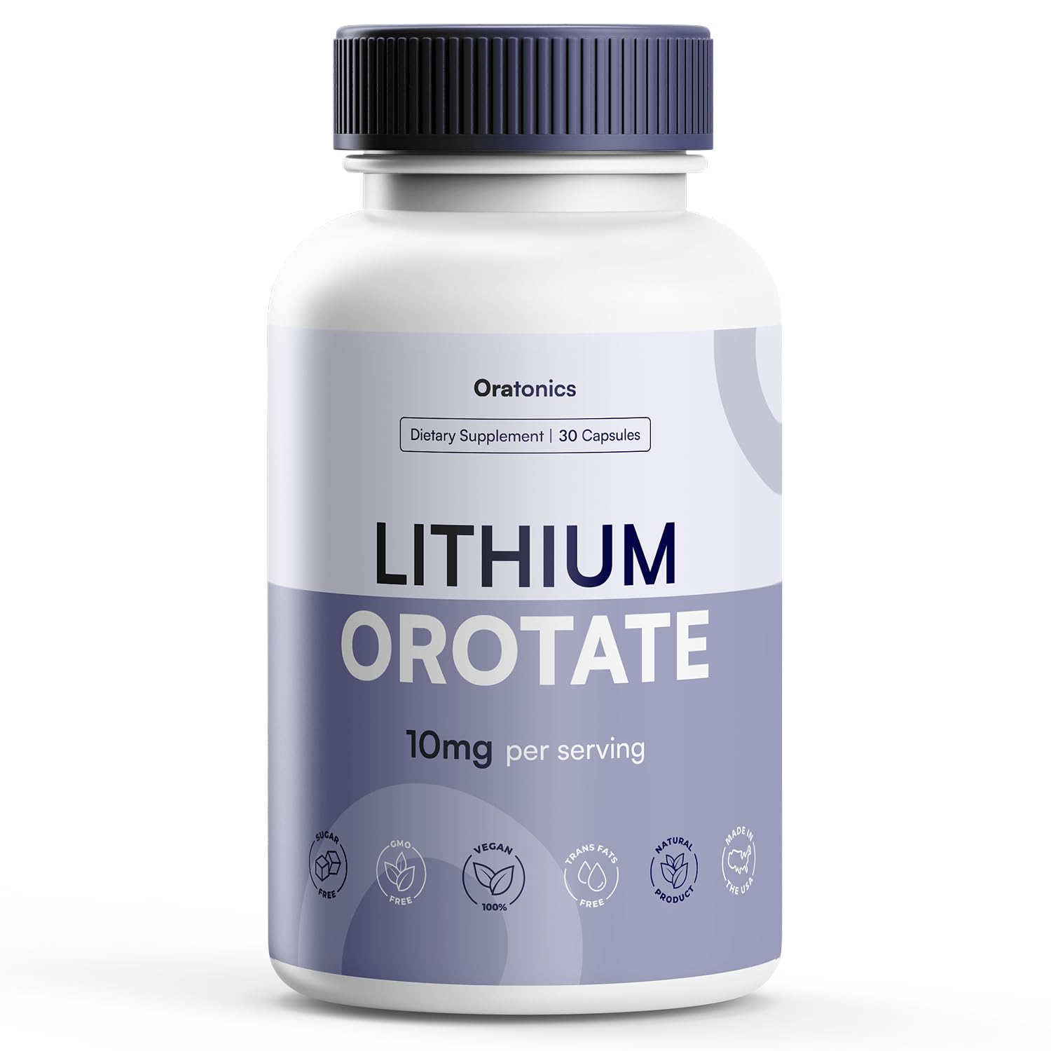 Lithium Orotate 10mg – Trace Mineral Lithium Supplement for Daily Balance & Cognitive Clarity – Low-Dose, Highly Absorbable Formula – Vegan, Non-GMO Capsules – 30 Count 30 Count (Pack of 1)