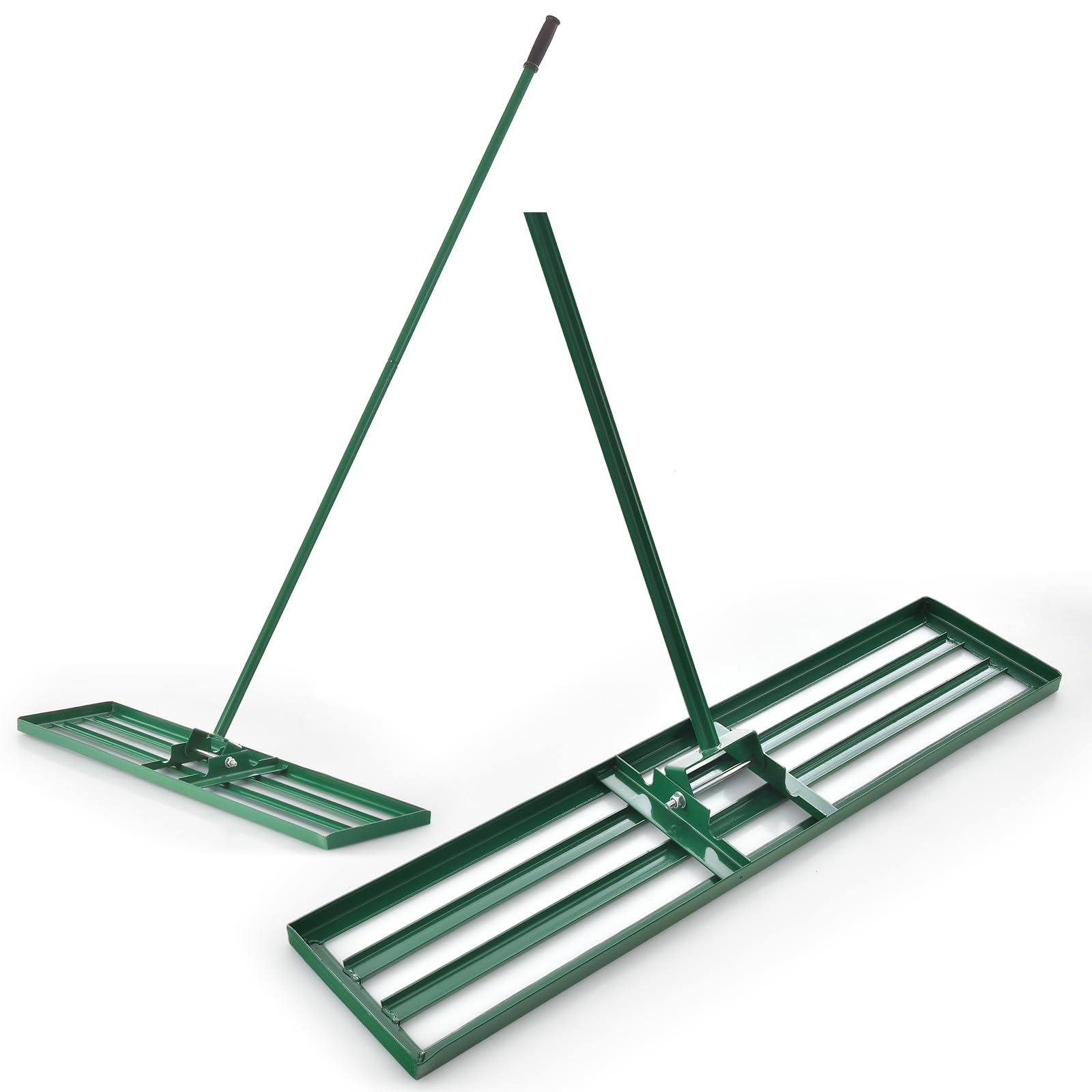 COSTWAY Râteau De Nivellement De Pelouse 91 X 25 Cm, Râteau De Jardin En Métal Avec Poignée Ergonomique, Outil De Niveau De Pelouse Pour Jardin CourTerrain De Golf Ferme