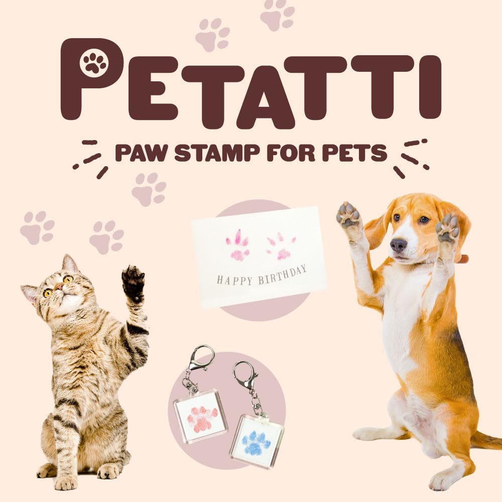 Artline PETATTI, Stamp PAD for PAW Print 3-5/16” x 2-9/16”, RED, Dog Paw Print Kit, Cat paw Print kit, Safe and Clean, DIY