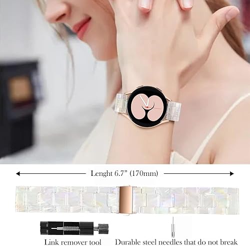 Vista 140 de Correas compatibles con Samsung Galaxy Watch 7 / FE / 6/6 Classic / 5/5 Pro / 4/4 Classic / 3 de 1.614 in / Huawei GT3 de 1.654 pulgadas, 0.787