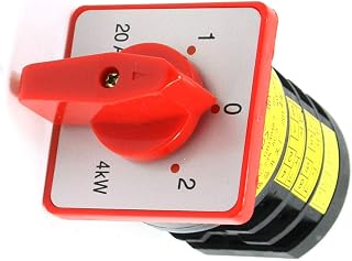 Aexit ON/Off/ON 3 Relays Position 3PDT Rotary Cam Combination Switch 4KW Selector Switch 20A 380VAC