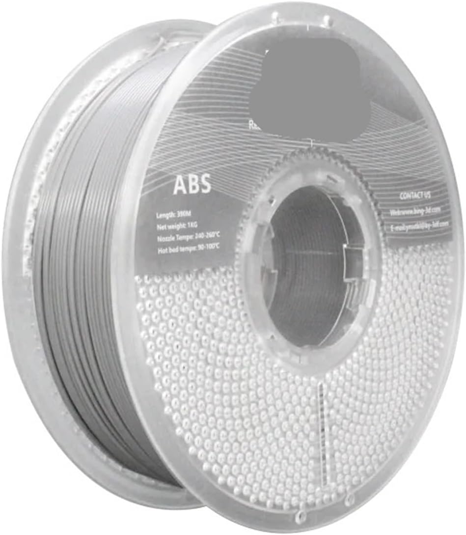 Compatible for Likesilk ABS 3D Printer Filament Printing 1.75mm Dimensional Accuracy +/- 0.02 Mm, 1KG Gray