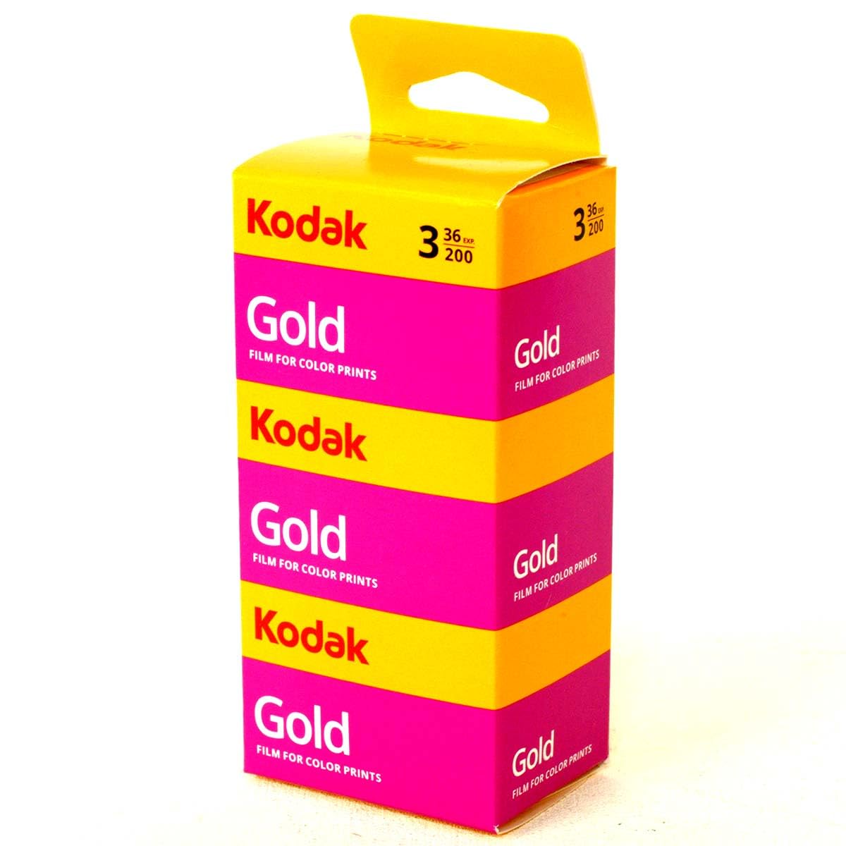 kodak 1880806 Gold 200 Film, GB13536-​H - Paquete de 3 (amarillo/​morado)
