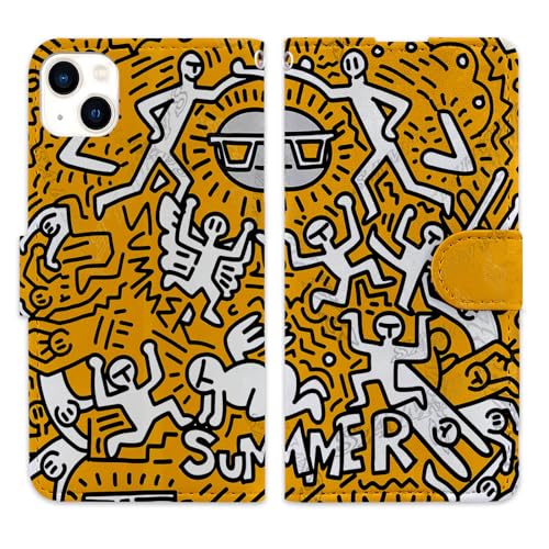 キースヘリング スマホケース iphone13 mini ケース 手帳 型 スマホカバー 全機種対応 キースヘリング iphone13miniケース キース・ヘリング おしゃれ すまほけーす 耐衝撃 かわいい 防水ケース カメラレンズ保護 イヤレス充電対応