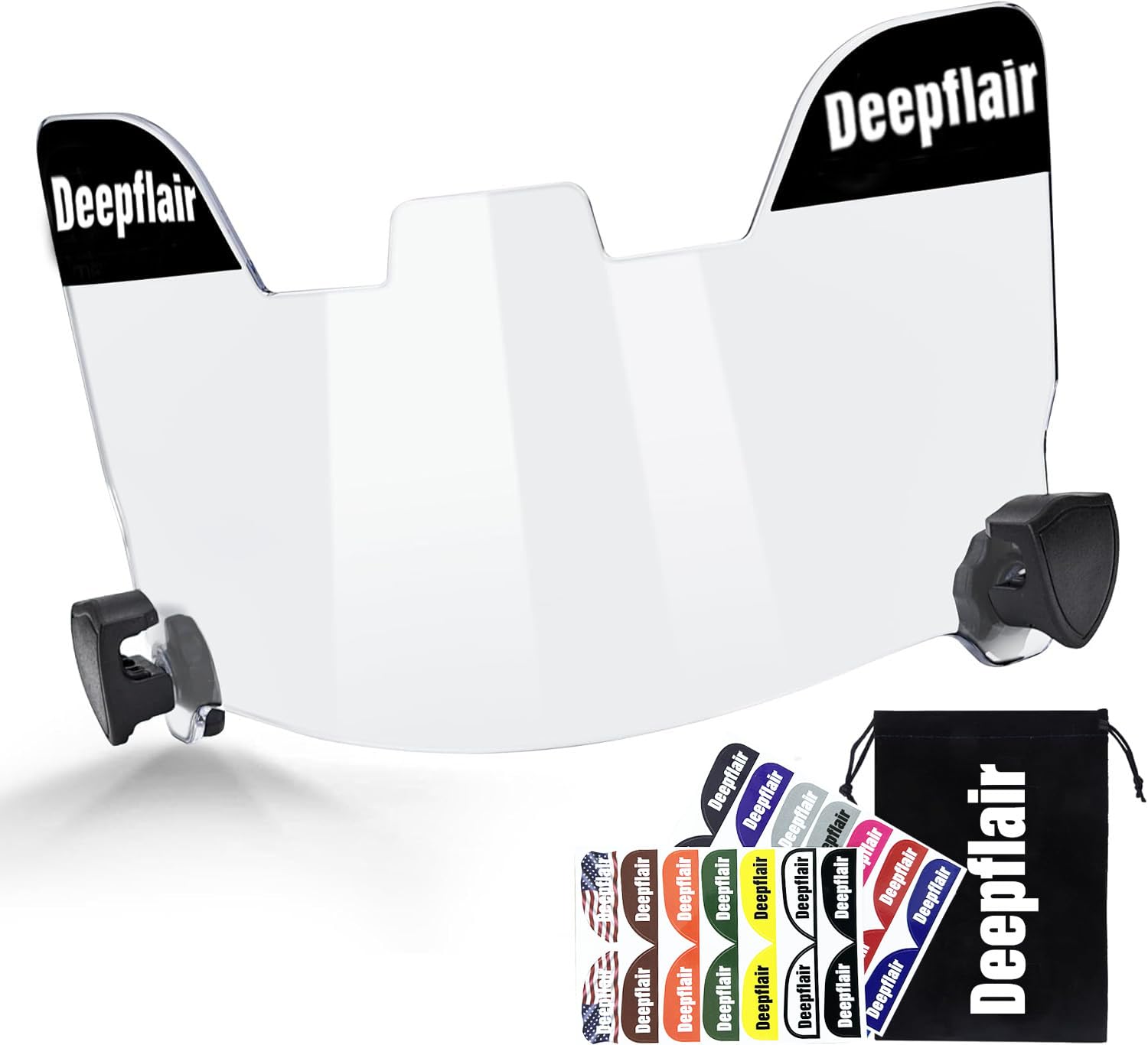 Football Visor Tinted Football Visor Clear Eye Shield Visor with Clips for Helmet Football Protection Gear(Transparent)